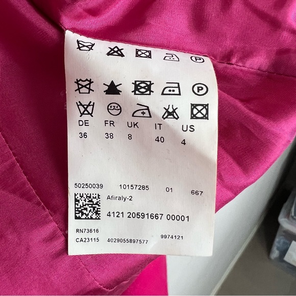 Hugo Boss Blazer Jacket Pink Afiraly Short Office Business Size AU & UK 8 US 4 - Picture 6 of 10